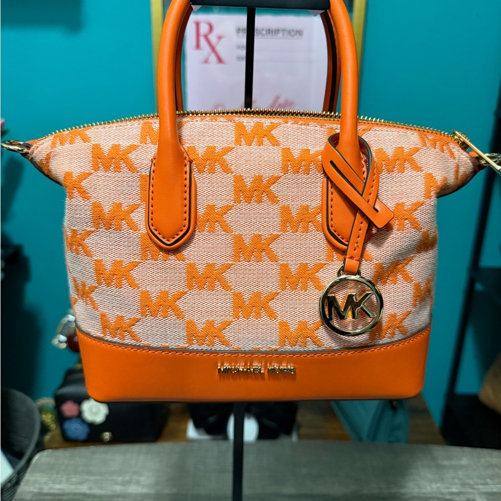 Michael Kors Orange Logo Satchel